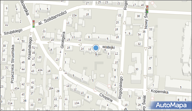 Tarnów, Matejki Jana, 8, mapa Tarnów