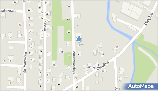 Tarnów, Matuszewskiego Mariana, 5, mapa Tarnów