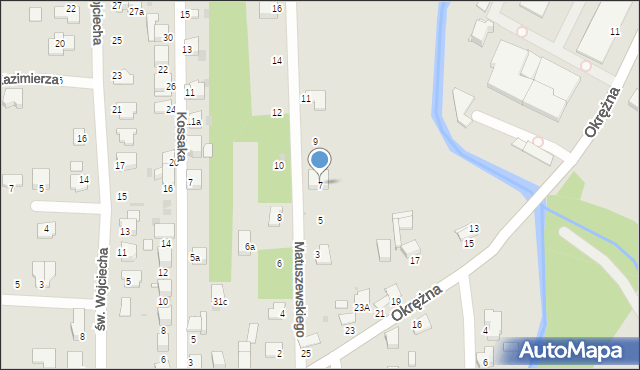 Tarnów, Matuszewskiego Mariana, 7, mapa Tarnów