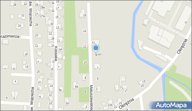 Tarnów, Matuszewskiego Mariana, 9, mapa Tarnów