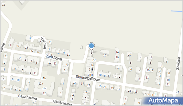 Tarnowo Podgórne, Malwowa, 4, mapa Tarnowo Podgórne