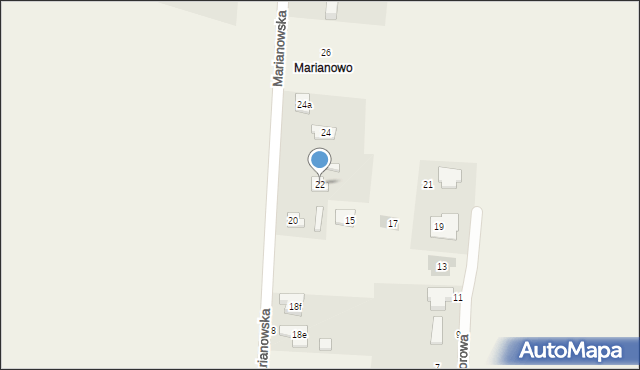 Tarnowo Podgórne, Marianowska, 22, mapa Tarnowo Podgórne
