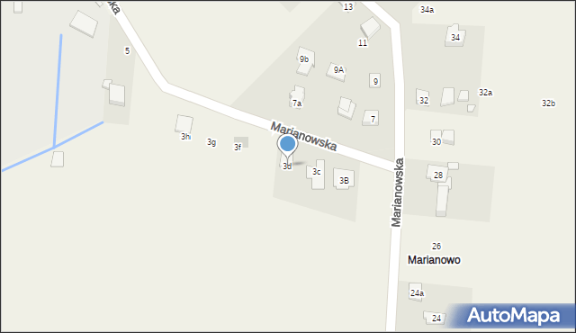 Tarnowo Podgórne, Marianowska, 3d, mapa Tarnowo Podgórne