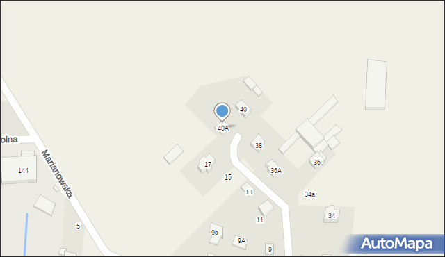 Tarnowo Podgórne, Marianowska, 40A, mapa Tarnowo Podgórne