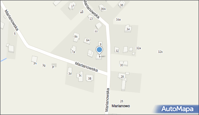 Tarnowo Podgórne, Marianowska, 7, mapa Tarnowo Podgórne