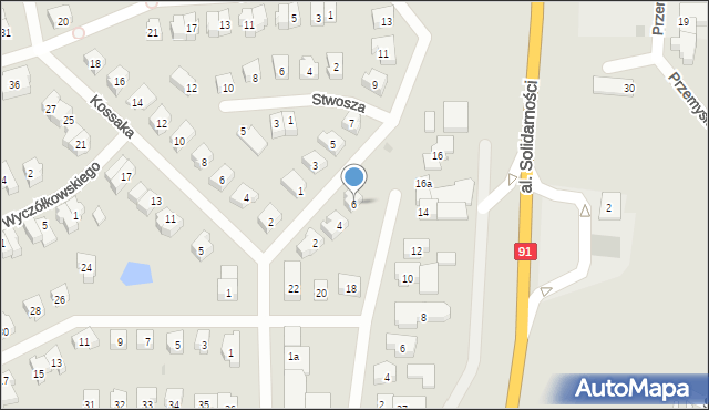 Tczew, Malczewskiego Jacka, 6, mapa Tczew