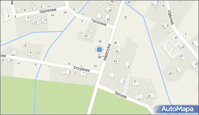 Tenczynek, Mądrzyka Mieczysława, ks., 68, mapa Tenczynek