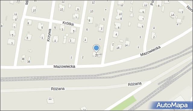 Tłuszcz, Mazowiecka, 20, mapa Tłuszcz