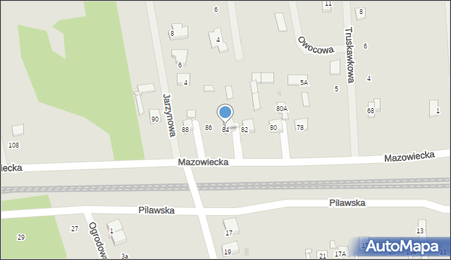 Tłuszcz, Mazowiecka, 84, mapa Tłuszcz