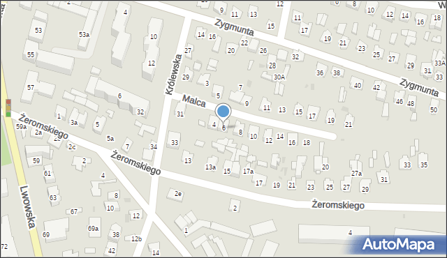 Tomaszów Lubelski, Malca Ignacego, 6, mapa Tomaszów Lubelski