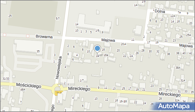 Tomaszów Mazowiecki, Majowa, 14, mapa Tomaszów Mazowiecki