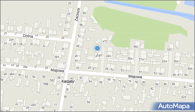 Tomaszów Mazowiecki, Majowa, 47A, mapa Tomaszów Mazowiecki