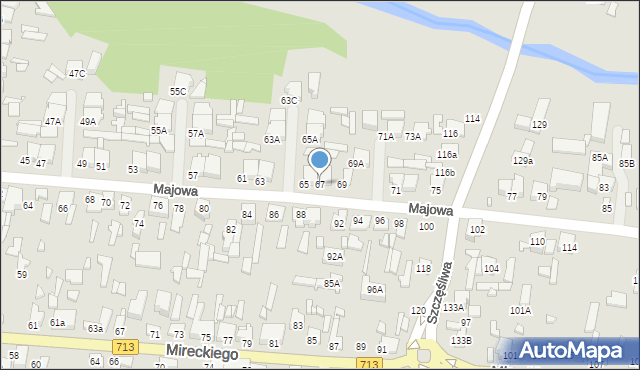 Tomaszów Mazowiecki, Majowa, 67, mapa Tomaszów Mazowiecki