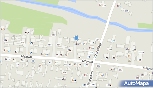 Tomaszów Mazowiecki, Majowa, 71A, mapa Tomaszów Mazowiecki