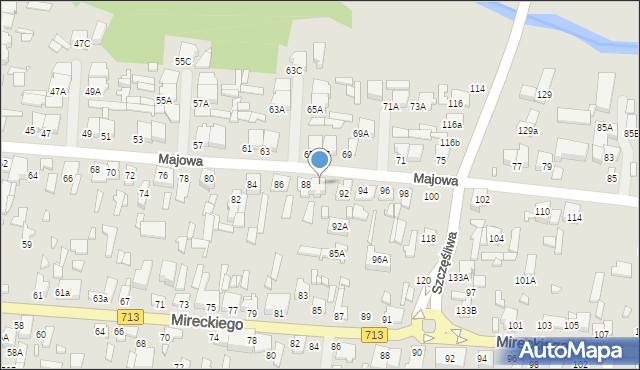 Tomaszów Mazowiecki, Majowa, 90, mapa Tomaszów Mazowiecki