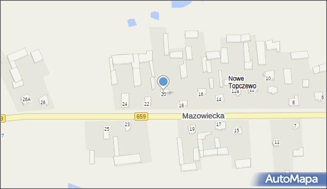 Topczewo, Mazowiecka, 20, mapa Topczewo