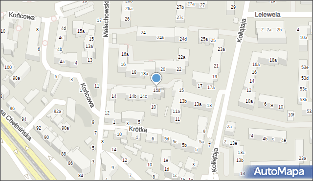 Toruń, Małachowskiego Stanisława, 14d, mapa Torunia