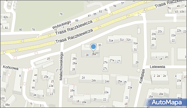 Toruń, Małachowskiego Stanisława, 28a, mapa Torunia