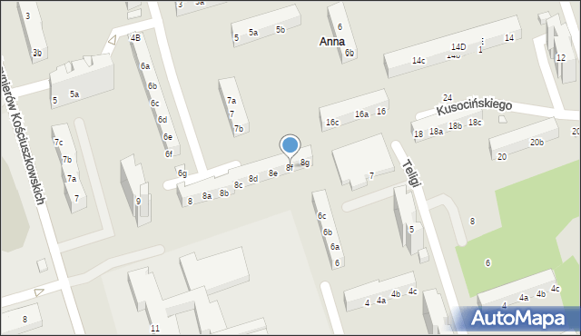 Toruń, Malinowskiego Bronisława, 8f, mapa Torunia