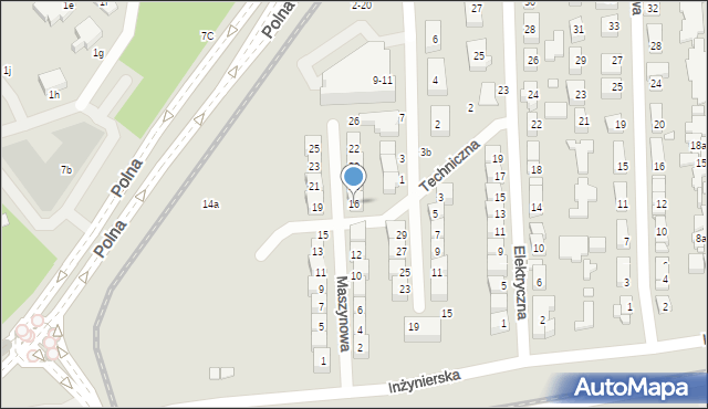 Toruń, Maszynowa, 16, mapa Torunia