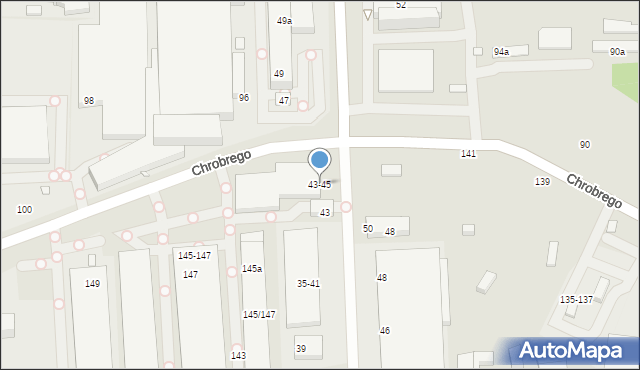 Toruń, Mazowiecka, 43-45, mapa Torunia