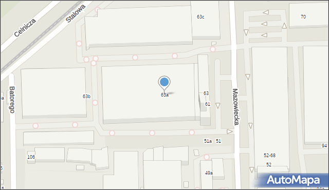 Toruń, Mazowiecka, 63a, mapa Torunia