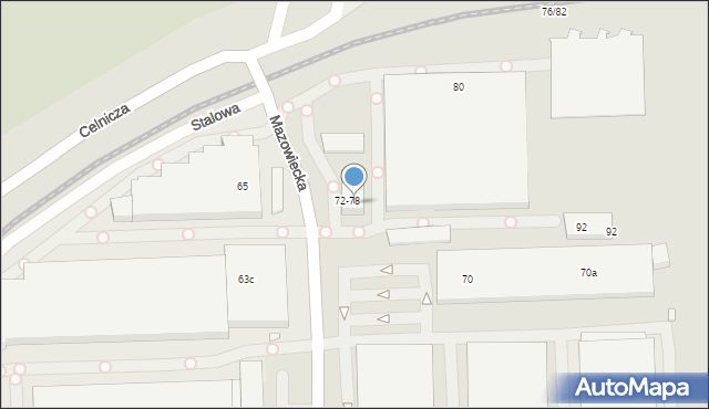 Toruń, Mazowiecka, 72/86, mapa Torunia