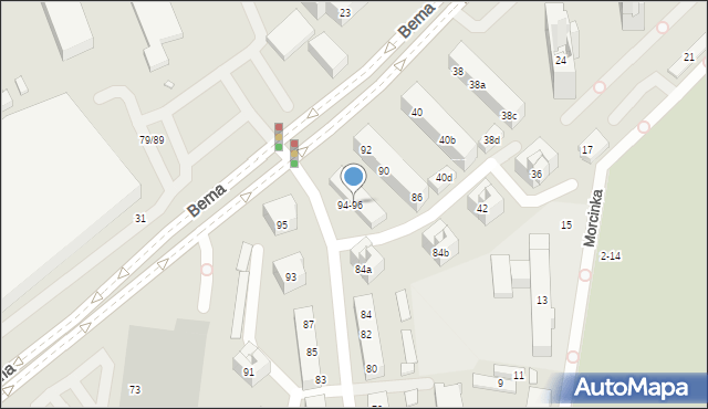 Toruń, Matejki Jana, 94/96, mapa Torunia