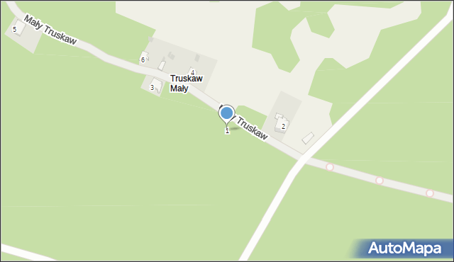Truskaw, Mały Truskaw, 1, mapa Truskaw