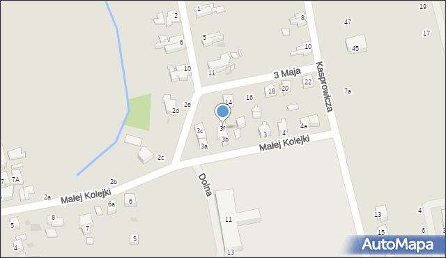 Trzebiatów, Małej Kolejki, 3f, mapa Trzebiatów