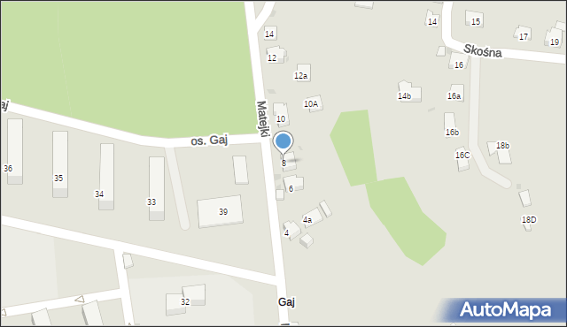 Trzebinia, Matejki Jana, 8, mapa Trzebinia