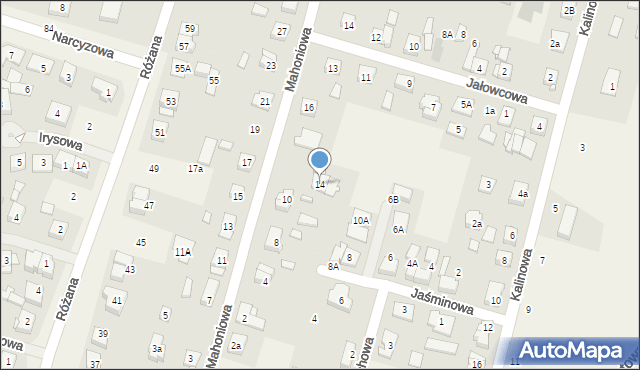 Tulce, Mahoniowa, 14, mapa Tulce