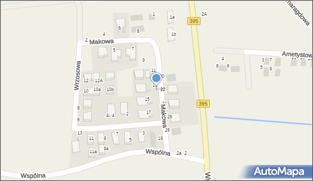 Turów, Makowa, 13A, mapa Turów