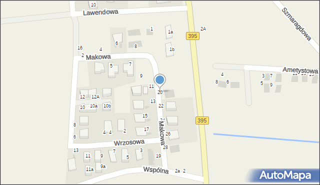 Turów, Makowa, 20, mapa Turów