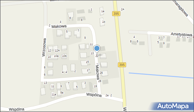 Turów, Makowa, 22, mapa Turów