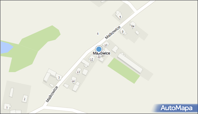 Twardawa, Malkowice, 11, mapa Twardawa