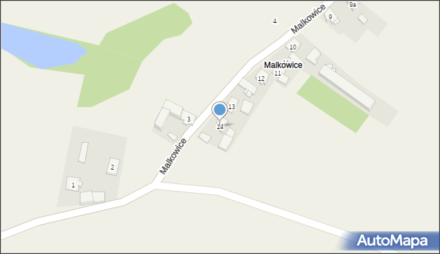 Twardawa, Malkowice, 14, mapa Twardawa