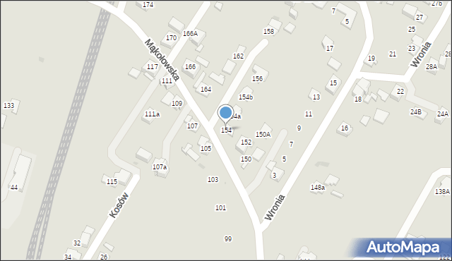 Tychy, Mąkołowska, 154, mapa Tychów