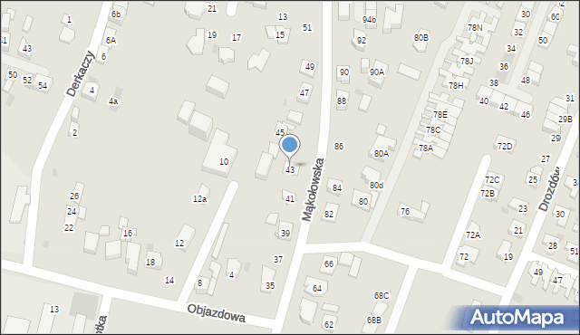 Tychy, Mąkołowska, 43, mapa Tychów