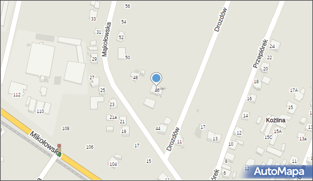 Tychy, Mąkołowska, 46, mapa Tychów