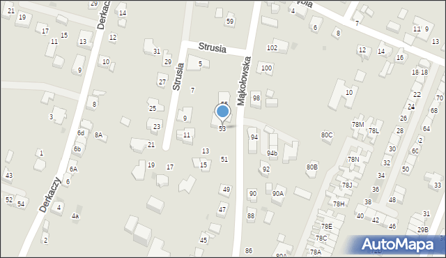 Tychy, Mąkołowska, 53, mapa Tychów