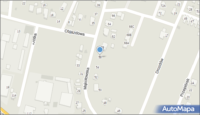 Tychy, Mąkołowska, 56, mapa Tychów