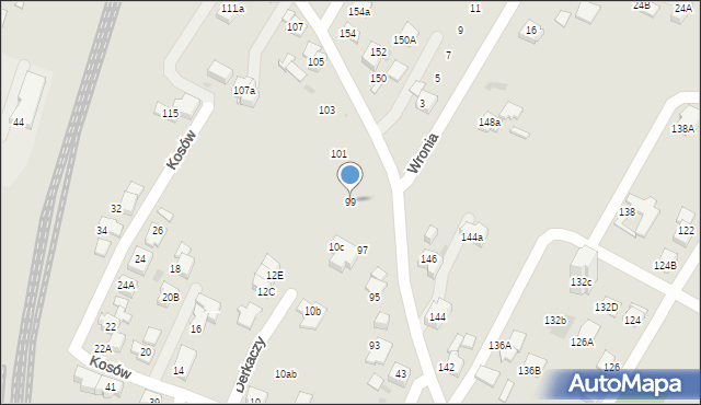 Tychy, Mąkołowska, 99, mapa Tychów