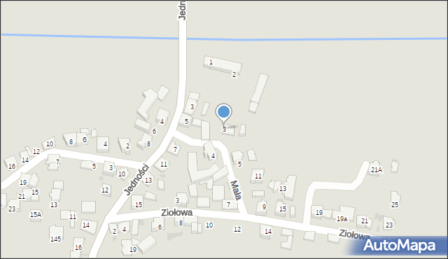 Tychy, Mała, 3, mapa Tychów