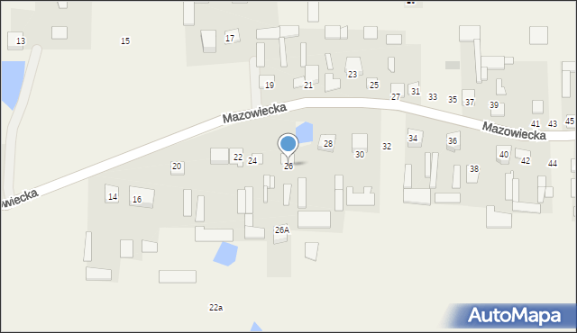 Ugniewo, Mazowiecka, 26, mapa Ugniewo