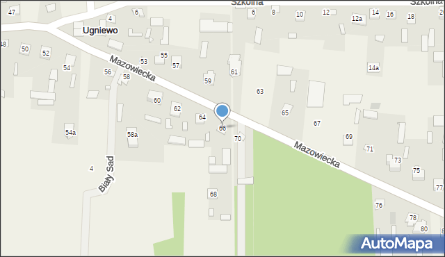 Ugniewo, Mazowiecka, 66, mapa Ugniewo