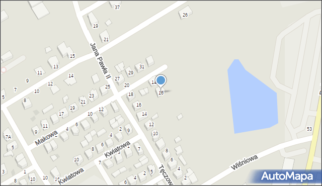 Uniejów, Makowa, 16, mapa Uniejów