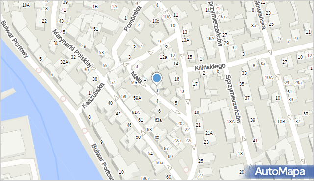 Ustka, Mała, 3, mapa Ustka