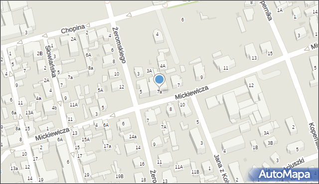 Ustka, Mała, 7a, mapa Ustka