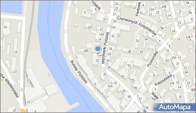 Ustka, Marynarki Polskiej, 20, mapa Ustka